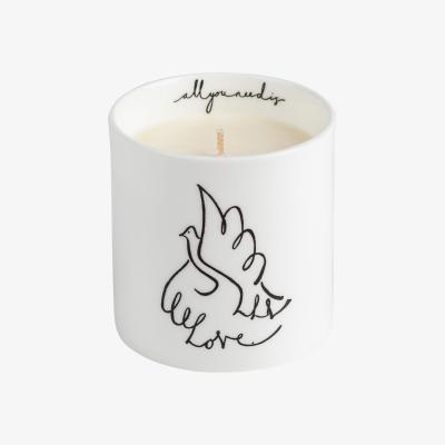 Wolf & Badger White All You Need Is…Love - Fine Bone China Scented Candle Byam England