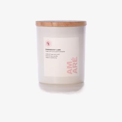 Wolf & Badger Amaré - Rose & Mint Wellness Candle - White Jar One Size Candascent Labs