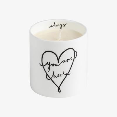 Wolf & Badger White You Are Here...always - Fine Bone China Scented Candle Byam England