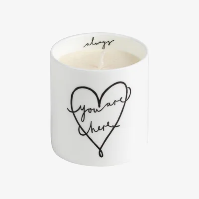 Wolf & Badger White You Are Here...always - Fine Bone China Scented Candle Byam England