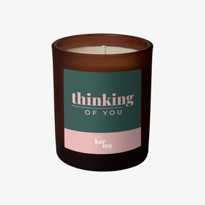 Wolf & Badger Green / Pink / Purple Thinking Of You Candle - Eucalyptus & Lime Midi Little Karma Co. Ltd