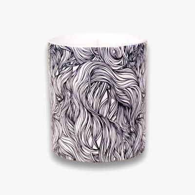 Wolf & Badger White / Black Thoughts Soy Candle - Leather Fragrance Inkrypt London