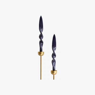 Wolf & Badger Black / Blue Sapphire Taper Candle Set The Parmatile Shop