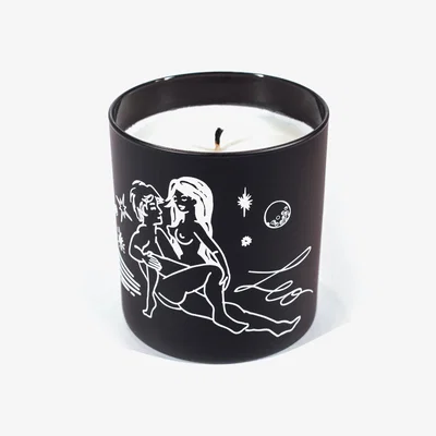 Wolf & Badger Leo Zodiac Horoscope Massage Candle One Size Black Cake