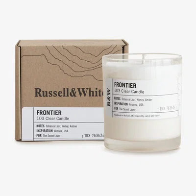 Wolf & Badger Frontier - Tobacco Leaf, Honey + Amber Clear Candle One Size Russell & White