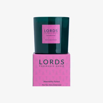 Wolf & Badger Green / Pink / Purple Abernethy Forest Winter 3 Wick Candle Lords Fragrance House