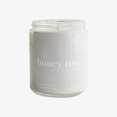 Wolf & Badger Honey Rose Coconut Soy Candle Manuka Honey + White Rose Aria Home Decor