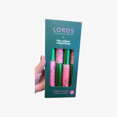 Wolf & Badger Green / Pink / Purple Yala Hand Dipped Tapered Candles Lords Fragrance House