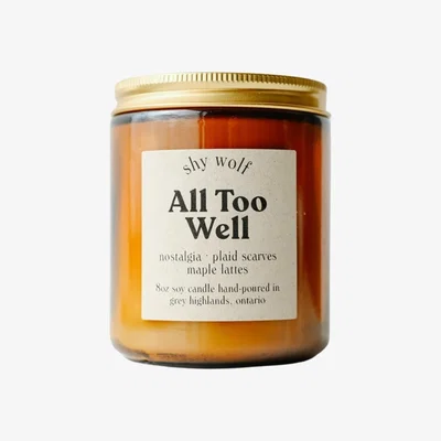 Wolf & Badger Gold / Brown All Too Well Soy Candle - Maple Syrup, Vanilla, Espresso One Size Shy Wolf