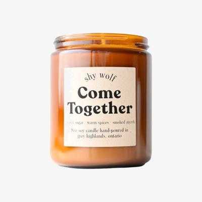 Wolf & Badger Gold / Brown Come Together Soy Candle - Brown Sugar, Warm Spices & Smoked Myrrh One Size Shy Wolf