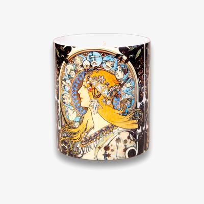 Wolf & Badger Yellow / Orange / Brown Zodiac By Mucha Soy Candle - Zeytin Fragrance One Size Inkrypt London