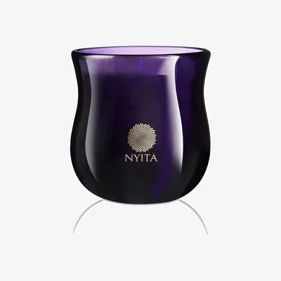 Wolf & Badger Pink / Purple Sunflower Wax Candle Nyita