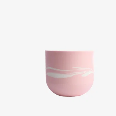 Wolf & Badger Pink / Purple / White Marbled Candle Holder - Pink One Size Michelle Williams Ceramics