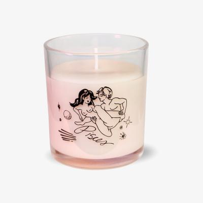 Wolf & Badger Pisces Zodiac Scented Massage Oil Candle Black Cake