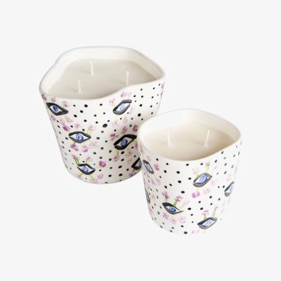 Wolf & Badger Eyeflower Candle - Multicolour Rhea Kalo