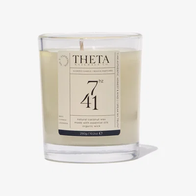 Wolf & Badger Neutrals 741Hz Expression Candle - Basil, Lavender & Cypress - 240G/8.5Oz Theta Naturals Co.
