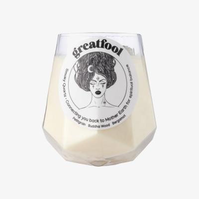 Wolf & Badger Lock Stock & Smoky Quartz - Crystal Candle One Size Greatfool