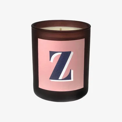 Wolf & Badger Pink / Purple Initial Z Candle - Alba Refillable Large Alphabet Candle Little Karma Co. Ltd