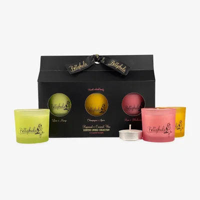 Wolf & Badger Votive Candle Trio Gift Set. With Tealights Too One Size Bettyhula