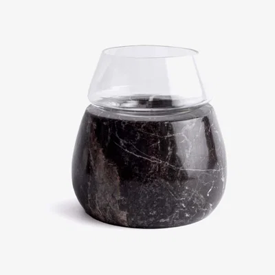 Wolf & Badger Vaina Candle Holder Glass Large - Black And Jacob