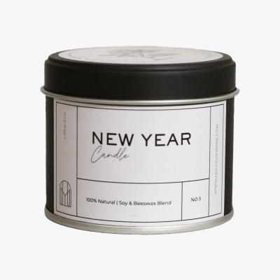 Wolf & Badger Neutrals New Year Candle Handmade Organic Soy & Beeswax House of Mare