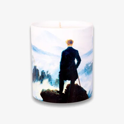 Wolf & Badger Blue / Black Wanderer By Friedrich Soy Candle - Leather Fragrance Inkrypt London