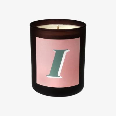 Wolf & Badger Pink / Purple Initial I Candle - Alba Refillable Large Alphabet Candle Little Karma Co. Ltd