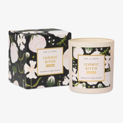 Wolf & Badger Black Iconic Bitch Candle - Essence Of Night Blooms Girl W/ Knife