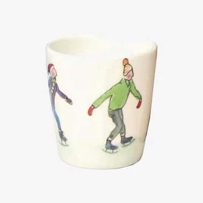 Wolf & Badger Red Cheeked Skaters Small Cup Helen Beard