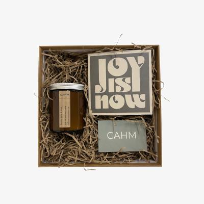 Wolf & Badger Black Candle & Joy Is Now Matches Gift Set - Terri Cahm