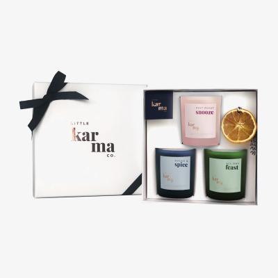 Wolf & Badger Green / Pink / Purple Luxury Christmas Scented Candle Gift Set Little Karma Co. Ltd