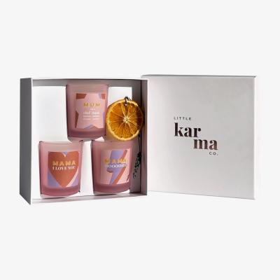 Wolf & Badger Pink / Purple / Yellow Candle Gift Set For Mums Little Karma Co. Ltd
