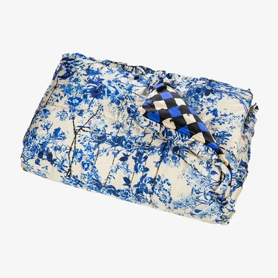 Amara Preen by Thornton Bregazzi - Barbed Toile/Harlequin Quilted Eiderdown - Black/Blue - 225x220cm
