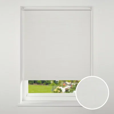 Dunelm Swish Cordless Stone Textured Blackout Roller Blind Grey