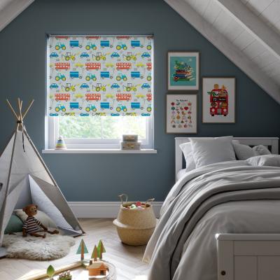 Dunelm Cars Blackout Made to Measure Roller Blind MultiColoured