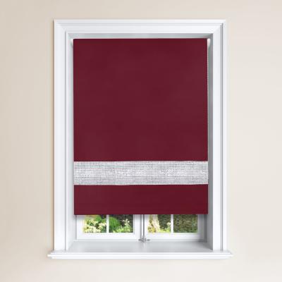 Dunelm Diamante Blackout Roller Blind Aubergine Purple