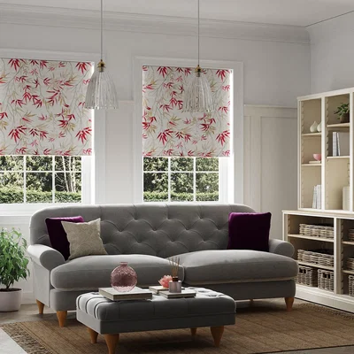 Dunelm Akina Red Blackout Roller Blind Red/Beige