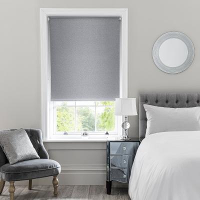 Dunelm Sparkle Grey Blackout Roller Blind Grey