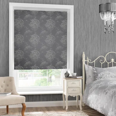 Dunelm Laura Silver Blackout Roller Blind Silver