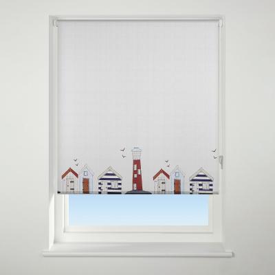 Dunelm Universal Patterned Beach Hut Daylight Roller Blind MultiColoured