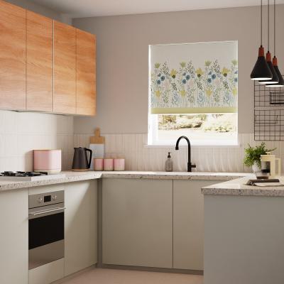 Dunelm Abstract Floral Blackout Roller Blind MultiColoured