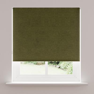 Dunelm Luna Olive Blackout Roller Blind Olive (Green)
