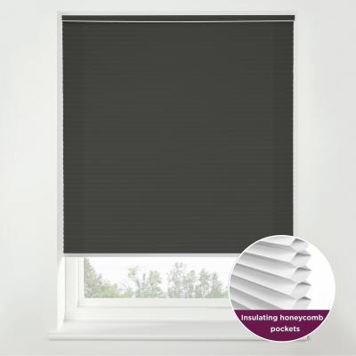 Dunelm Swish Storm Cloud Cordless Insulating Pleated Blind Grey