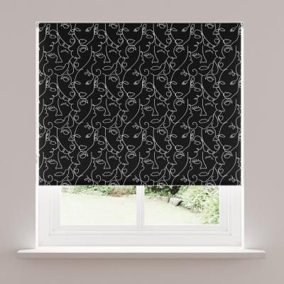 Dunelm Faces Blackout Roller Blind Black