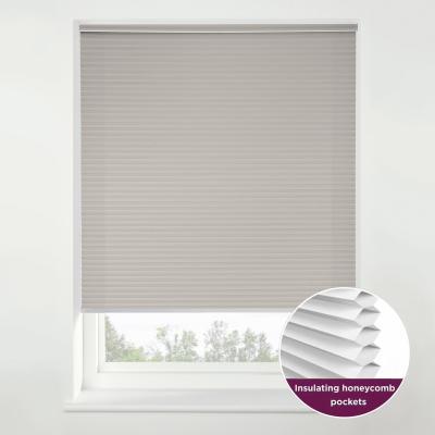 Dunelm Swish Morning Mist Cordless Insulating Pleated Blind Grey