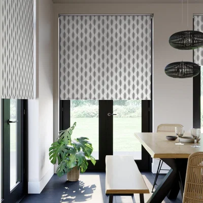 Dunelm Ikat Daylight Made to Measure Roller Blind Ikat Graphite