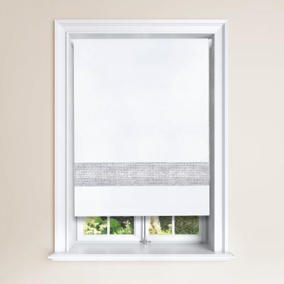 Dunelm Diamante Blackout Roller Blind White White
