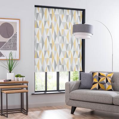 Dunelm Triangle Grey Blackout Roller Blind Grey