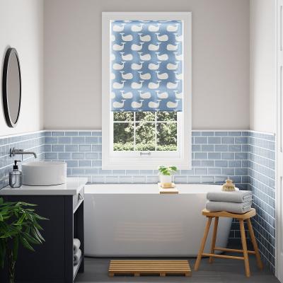 Dunelm Whale Moisture Resistant Blue Roller Blind Blue