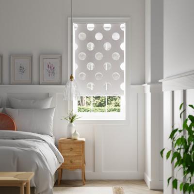 Dunelm Spotty Day and Night White Roller Blind White